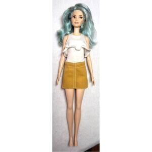 Barbie Fashionistas #69 Blue Beauty Tall Body Doll Blue Hair Neysa Face